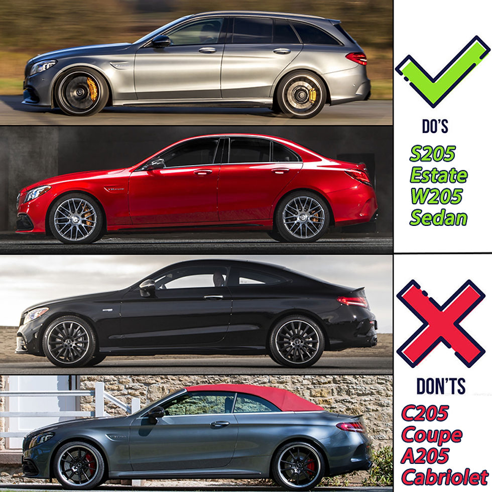 Thumbnail: For Mercedes-Benz C-Class W205 Sedan AMG-Line 2014-2021 Rear Diffuser Rear Bumpe