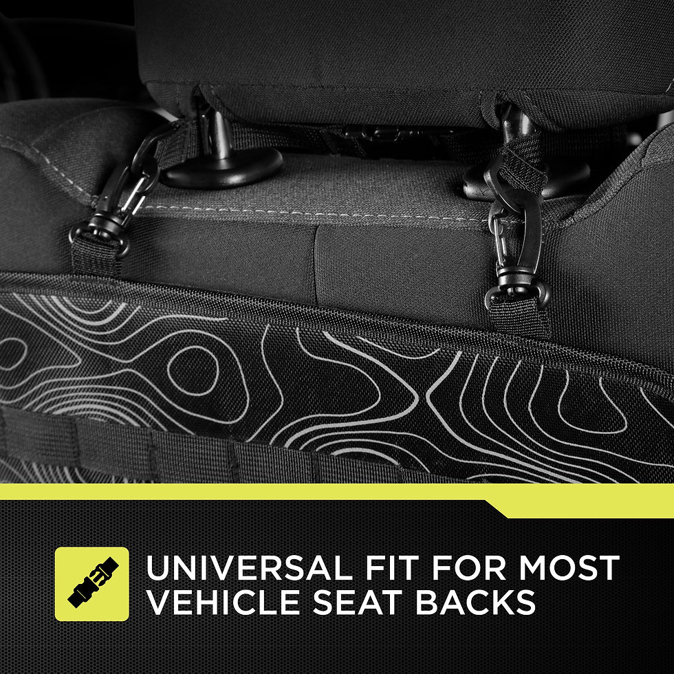 Thumbnail: Auto Drive MOLLE Strap Backseat Organizer, Universal Fit, AZ534005