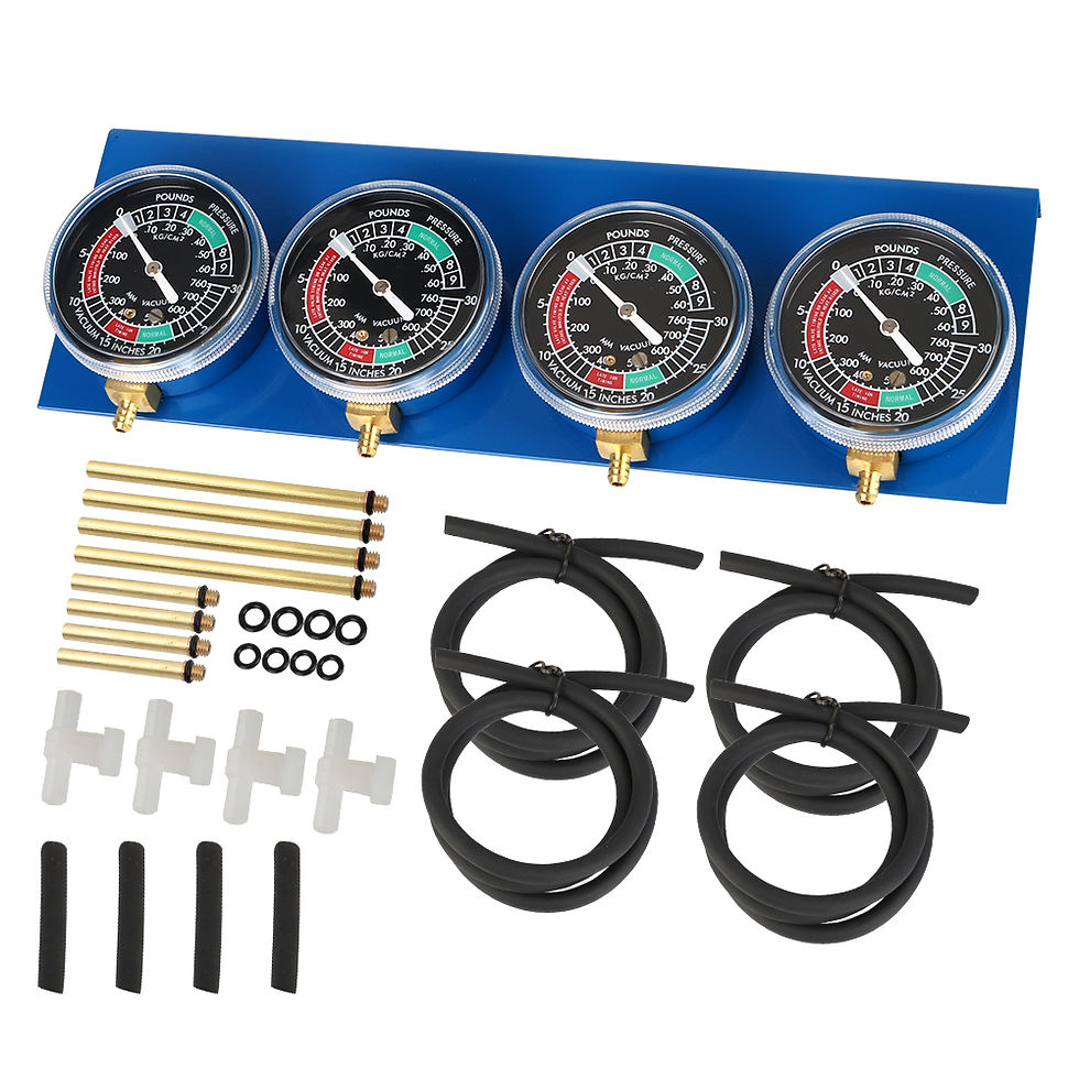 Thumbnail: Motorcycle Fuel Carburetor Synchronizer Synchronizer Tool with Hose For 4 Cylind