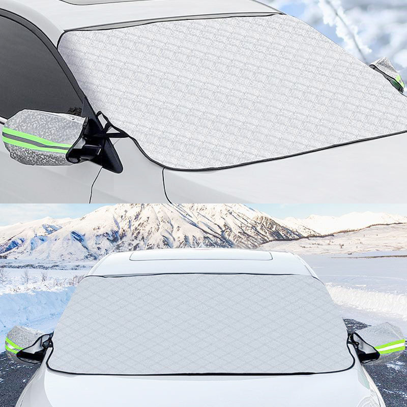 Thumbnail: Windshield Cover for Ice and Snow, for Snow, Ice, UV, Mirror Protector, Windproo