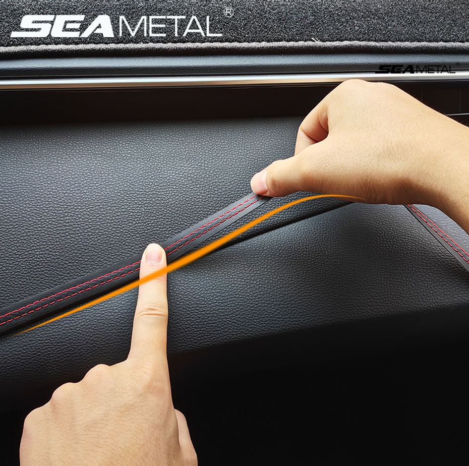 SEAMETAL Car Interior Decorative Strip DIY Braid Self Adhesive Interior Moulding