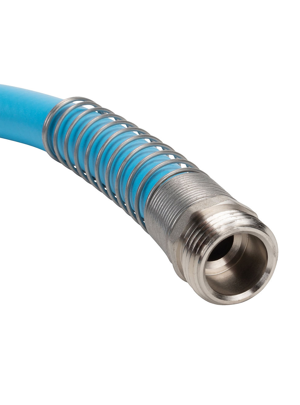 Thumbnail: Camco EvoFlex 25-Foot RV Drinking Water Hose - Stainless Steel Strain Relie..