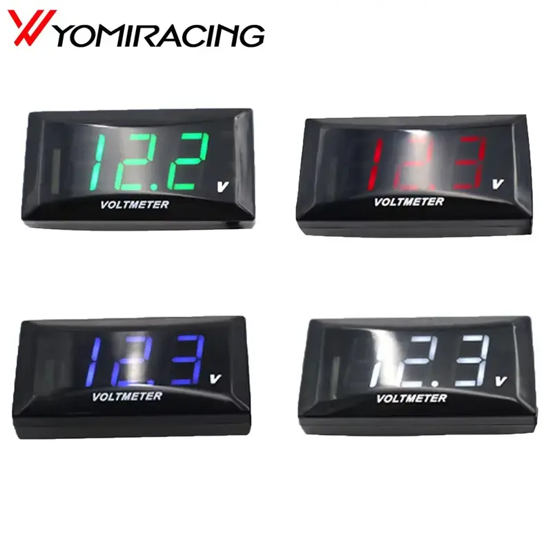 Digital Voltmeter 12V LED Display Voltage Meter Tester with Reverse Polarity Pro