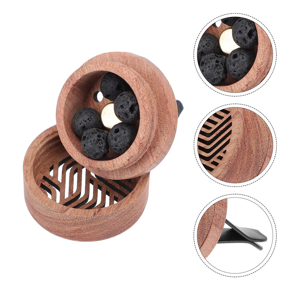 Thumbnail: Aroma Diffuser Essential Oil Car Diffuser Wooden Carved Aromatherapy Diffuser Ca