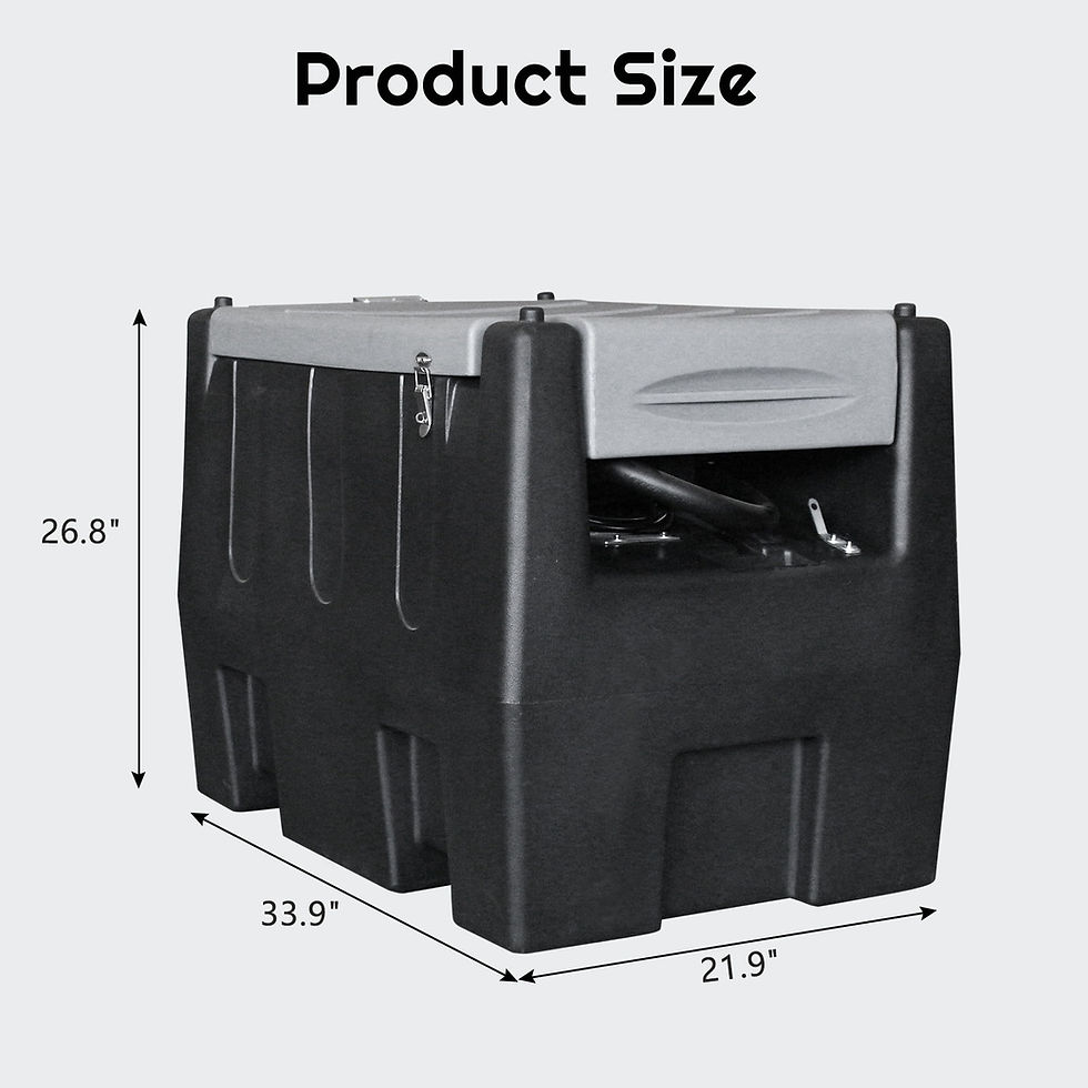 Thumbnail: Ktaxon Portable Diesel Tank Fuel Tank, 58 Gallon Capacity & 10 GPM Flow Rat..