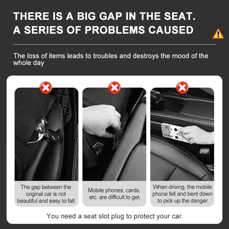 Thumbnail: 2Pcs Car Seat Gap Filler Side Seam Plug Strip Accessories For Land Rover Defende