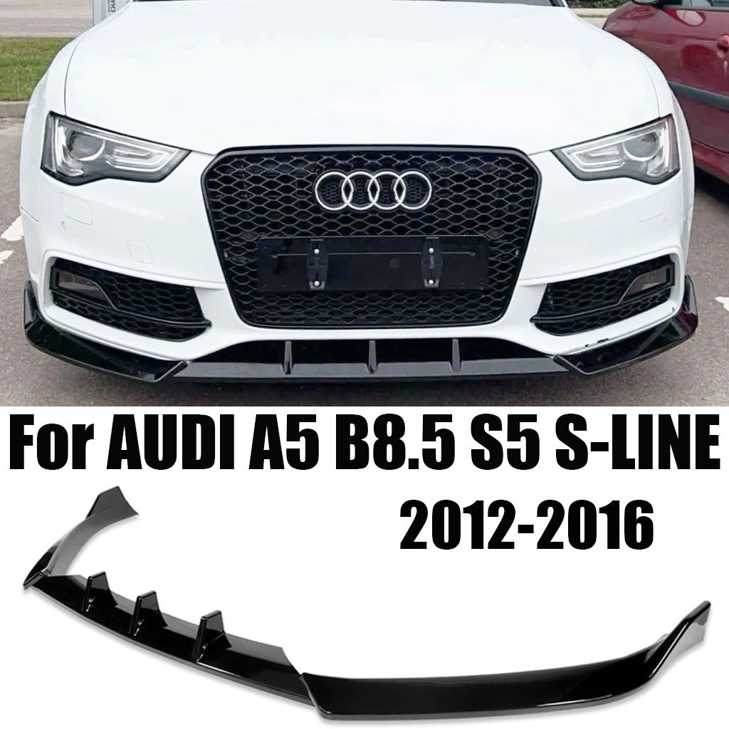 Car Front Bumper Splitter Lip Diffuser Body Kit Spoiler Guard For Audi A5 S5 B8.