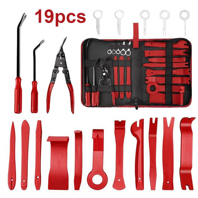 Thumbnail: Car Trim Interior Plastic Disassembly Tools Kit Car Clip Pliers Fastener Remover