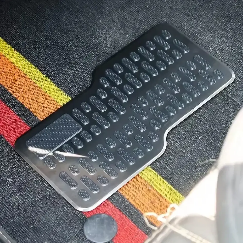 Thumbnail: Auto Foot Rest Pedal Plate Floor Carpet Mats Non-slip Stainless Heel Pad for Tru