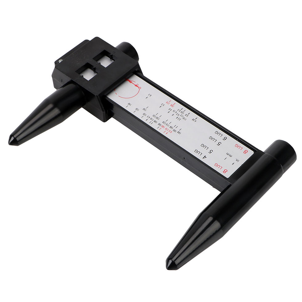Thumbnail: Car Caliper Wheel Hub Bolt Gauge Meters Measuring Kit 8 Plugs Holes Spacing Meas