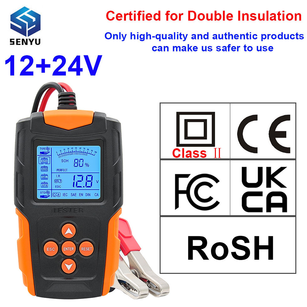 Thumbnail: FOXSUR FBT200 12V 24V Smart Car Battery Tester for STD AGM GEL EFB Multi Battery