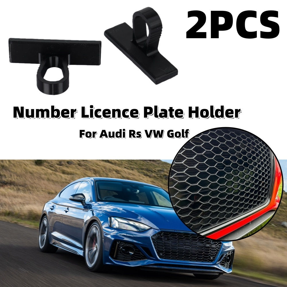 2PCS Number Licence Plate Holder Grille Honeycomb License Plate Clip Car License