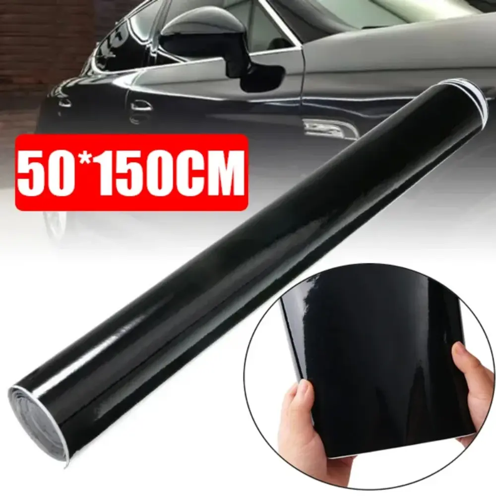 Gloss Black Car Body Film Vinyl Wrap Decals Self Adhesive Sticker Motorcycles Bi