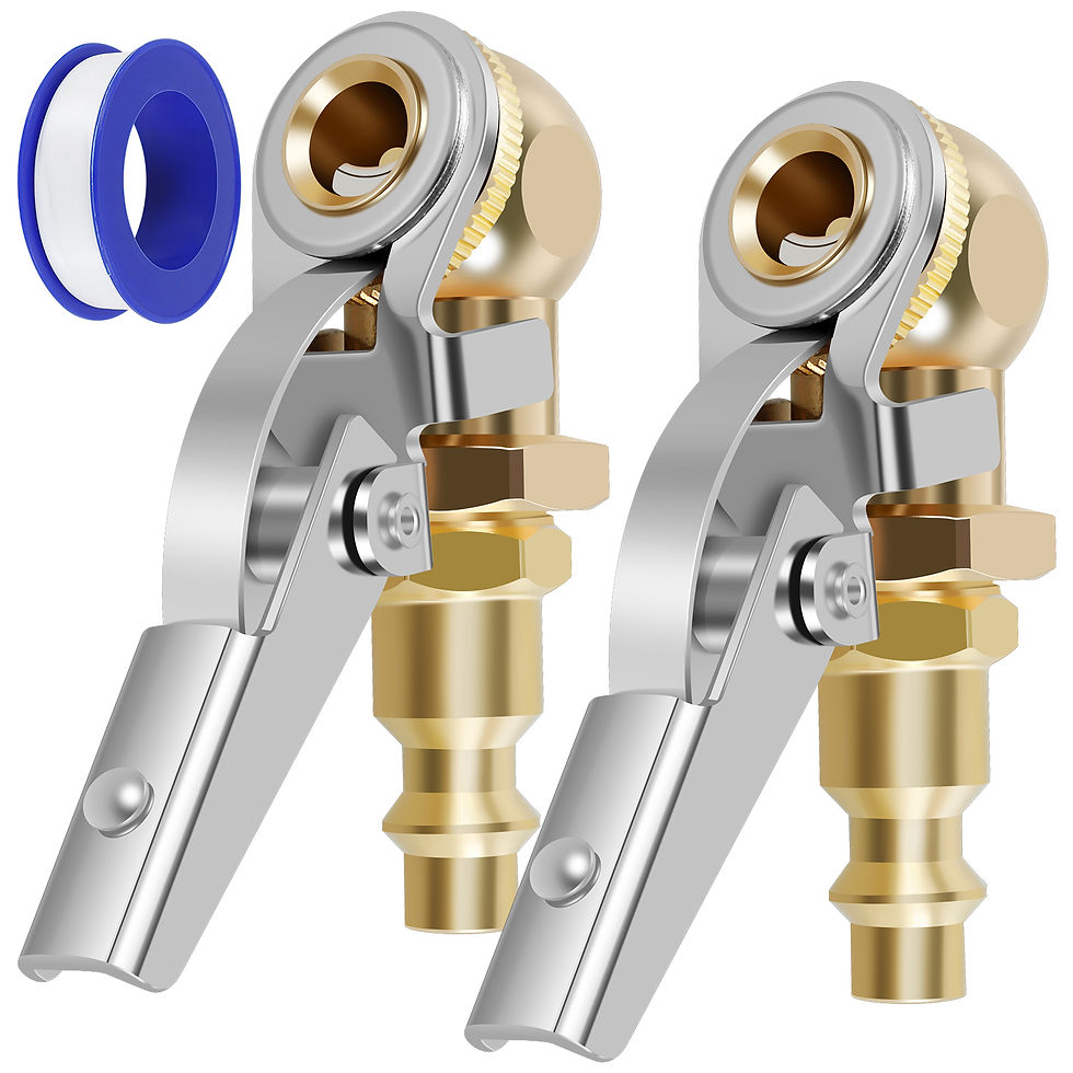 Thumbnail: 2Pcs Closed Ball Tire 1/4inch FNPT Durable Closed Flow Tire Inflator Air Car Tir