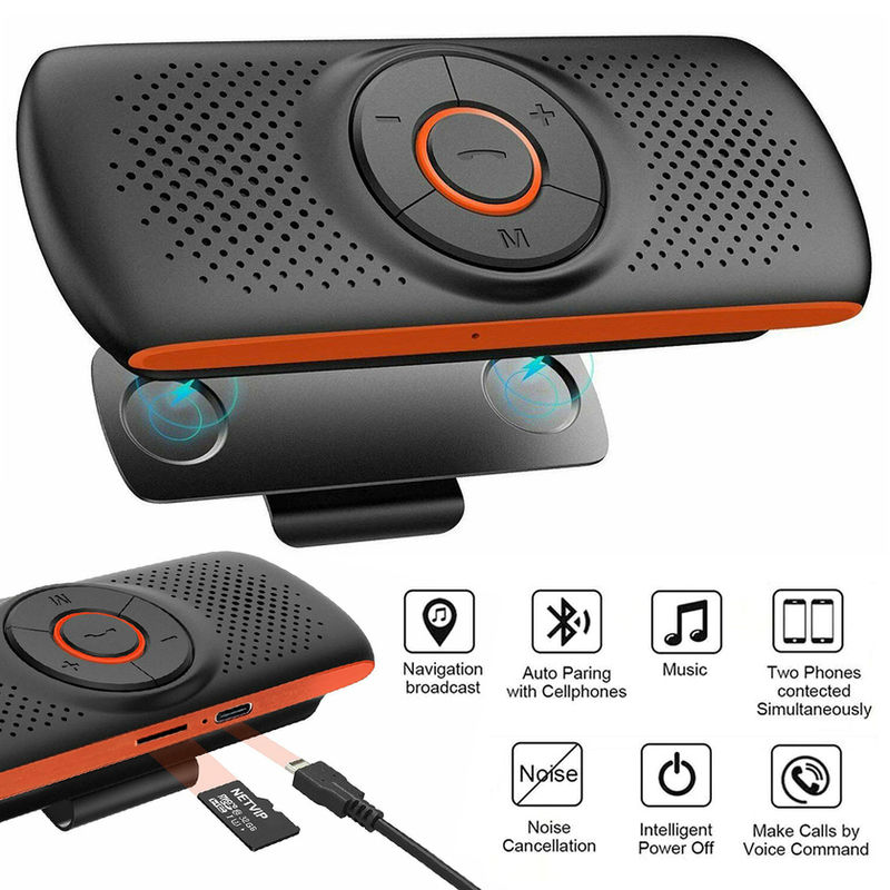Thumbnail: Car Kit Handsfree Speakerphone Multipoint Sun Visor Speaker for Phone Smartphone