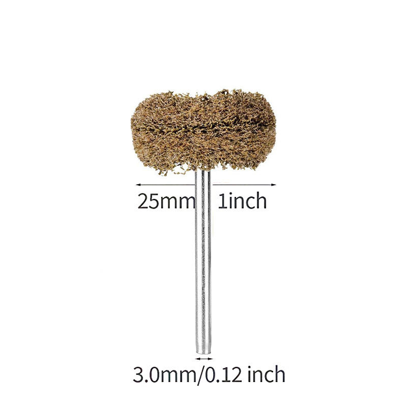 Thumbnail: 10-50pcs Scouring Pad for Mini Drill Abrasive Brush 2.35mm Shank Buffing Wheel N