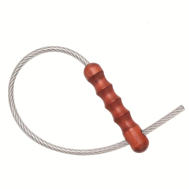 Tactical Whip Wood Handle Emergency Tool Self Defense Aluminum Anti Skid Glass B