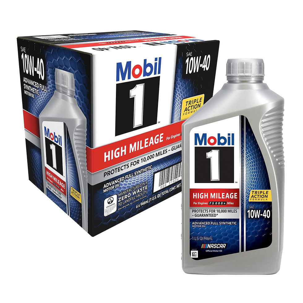 Thumbnail: Mobil 1 High Mileage Full Synthetic Motor Oil 10W-40, 1 Quart