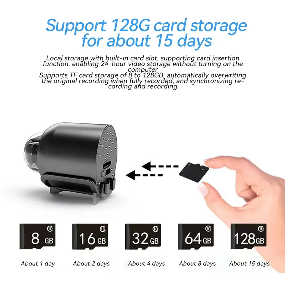 Thumbnail: NEW 1080P Wireless Wifi Camera Mini Night Vision Video Recorder Baby Pet Motion
