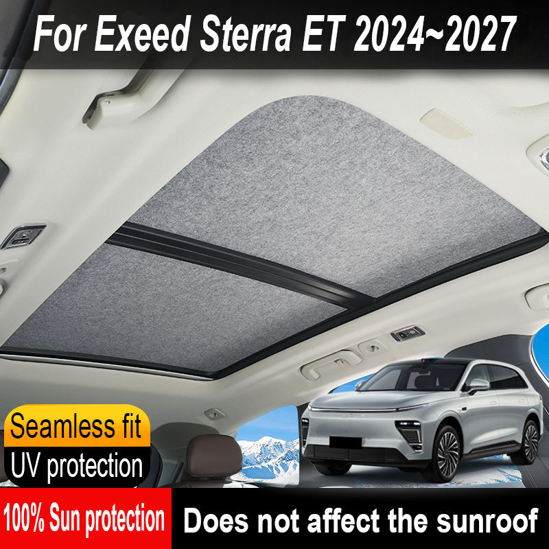 Car Sunroof Insulation Roof Visor For Exeed Sterra ET/EX7 2024~2027 Anti-UV Elec