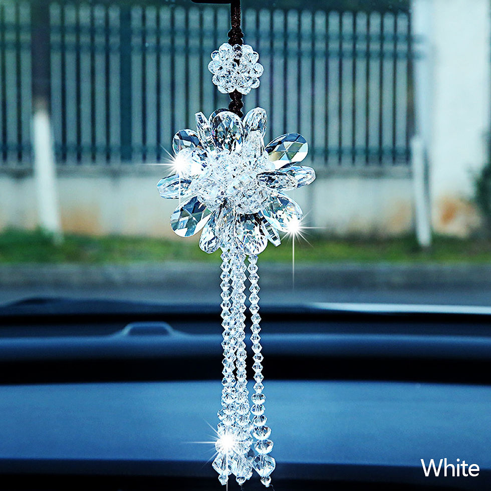 Thumbnail: Car Crystal Hanging Pendant Auto Beautiful Hanging Ornaments Rear View Mirror Au