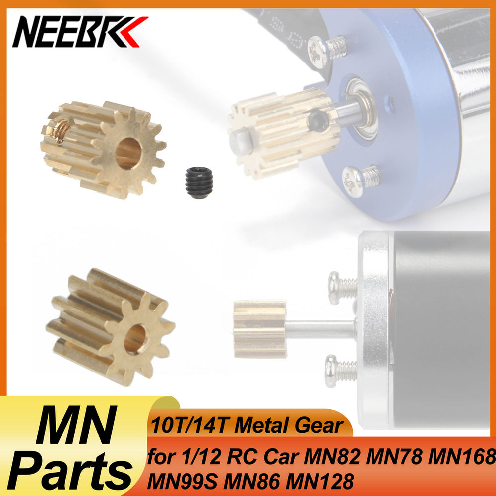 Metal Gear 10T 14T Copper Motor Pinion for RC Car Crawler MN Model MN82 MN78 MN9