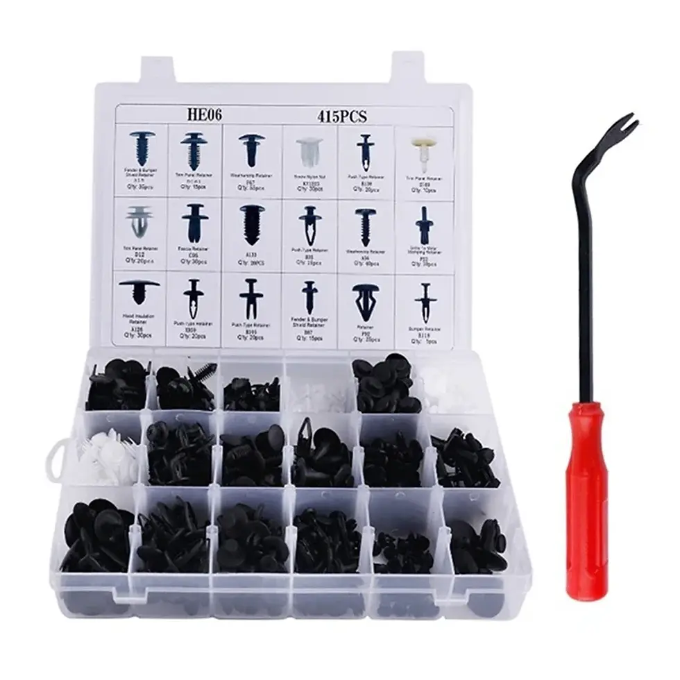 Thumbnail: 1105Pcs-100Pcs Plastic Car Fastener Clips Kit Mixed Car Bumper Door Trim Panel A