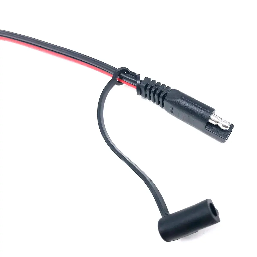 Thumbnail: Battery Alligator Clips to 2-Pin SAE Quick Disconnect Plug 60cm 16AWG