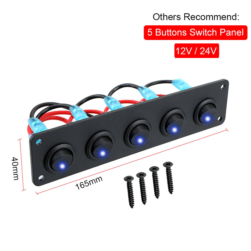 Thumbnail: 12V Power Adapter 4 In 1 Switch Panel Boat Marine Voltmeter Tester Car USB Charg