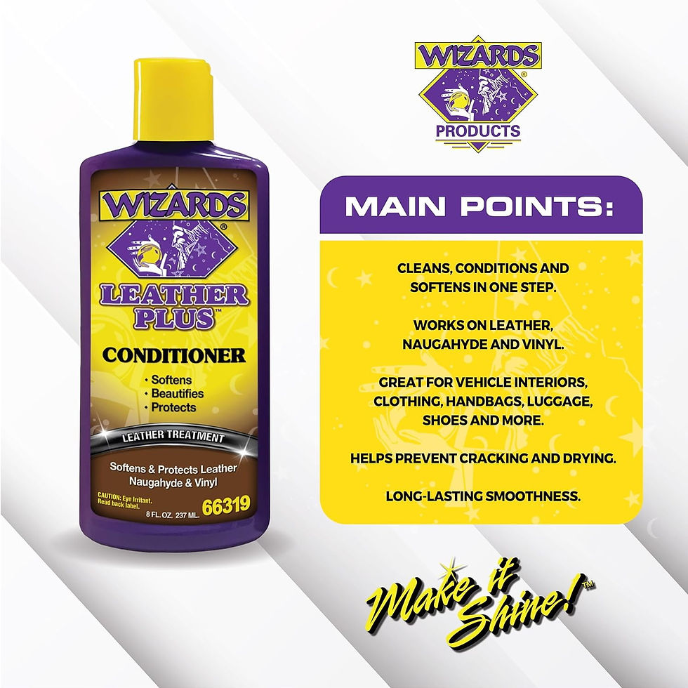 Thumbnail: Wizards Leather Plus Car Leather Conditioner & Car Leather Cleaner, 8 oz
