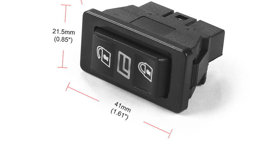 3 In1 12V 20A Universal Car 5pins DPDT Power Door Glass Switch Door Lock Control