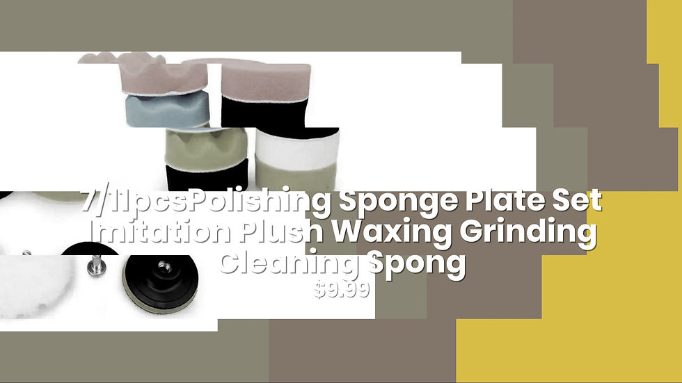 Thumbnail: 7/11pcsPolishing Sponge Plate Set Imitation Plush Waxing Grinding Cleaning Spong