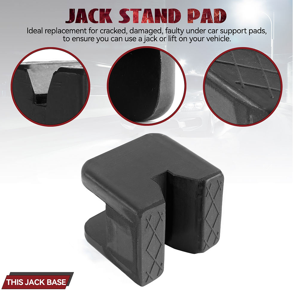 Thumbnail: Universal Car Rubber Slotted Jack Stand Pad Lift Pads Adapter Repair Tool 3 Ton