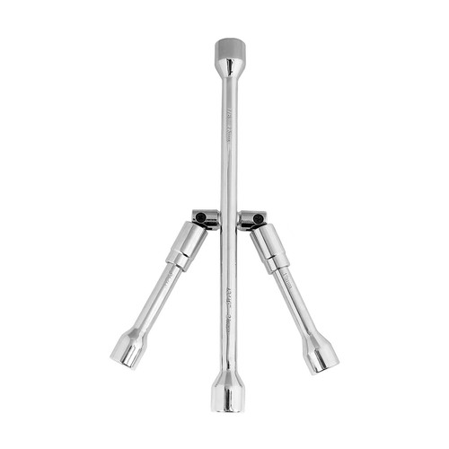 WORKPRO 14-Inch Universal Folding Lug Wrench 4-Way Cross Wrench WORKPRO 14-Inch Universal Folding Lug Wrench 4-Way Cross Wrench