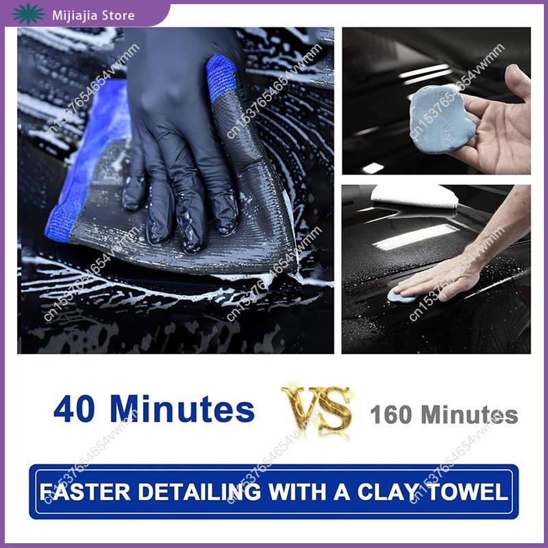 Thumbnail: Clay Towel, 2 Pack Clay Towel Auto Detailing, Fine Grade Microfiber Car Clay Tow