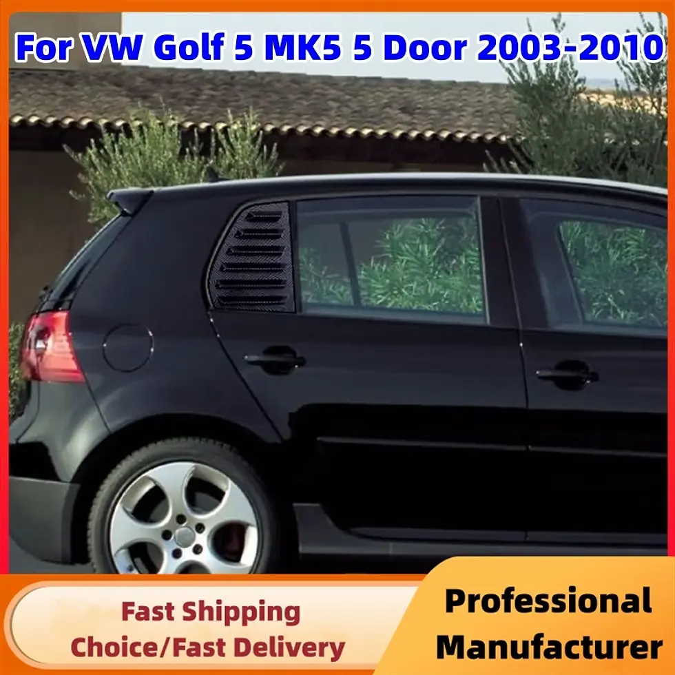 Thumbnail: Pair Rear Side Window Trim Spoiler For VW Golf 5 Golf 6 Golf 7 MK5 MK6 MK7 MK7.5