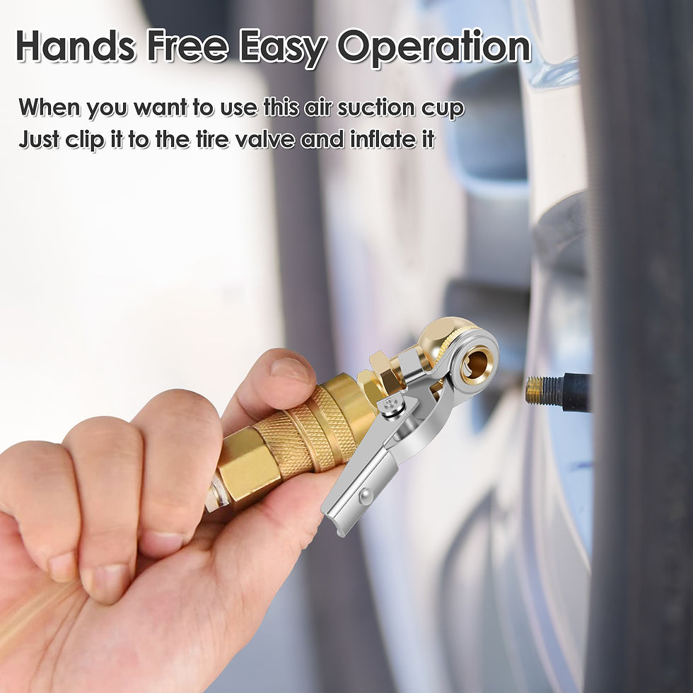 Thumbnail: 2Pcs Closed Ball Tire 1/4inch FNPT Durable Closed Flow Tire Inflator Air Car Tir