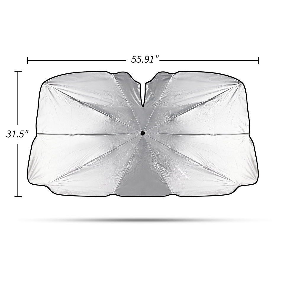 Thumbnail: Auto Drive 1Piece Car Umberlla Shade Silver - Universal Fit, 23SH201