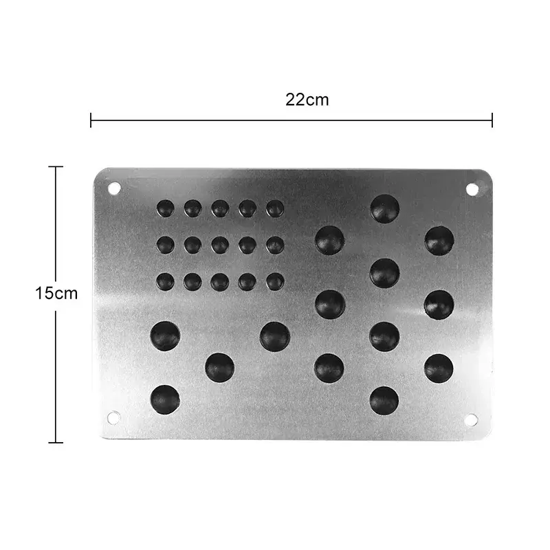 Thumbnail: Aluminum Alloy Car Floor Mat Carpet Thick Aluminiun Heel Plate Pedal 22x15cm Aut