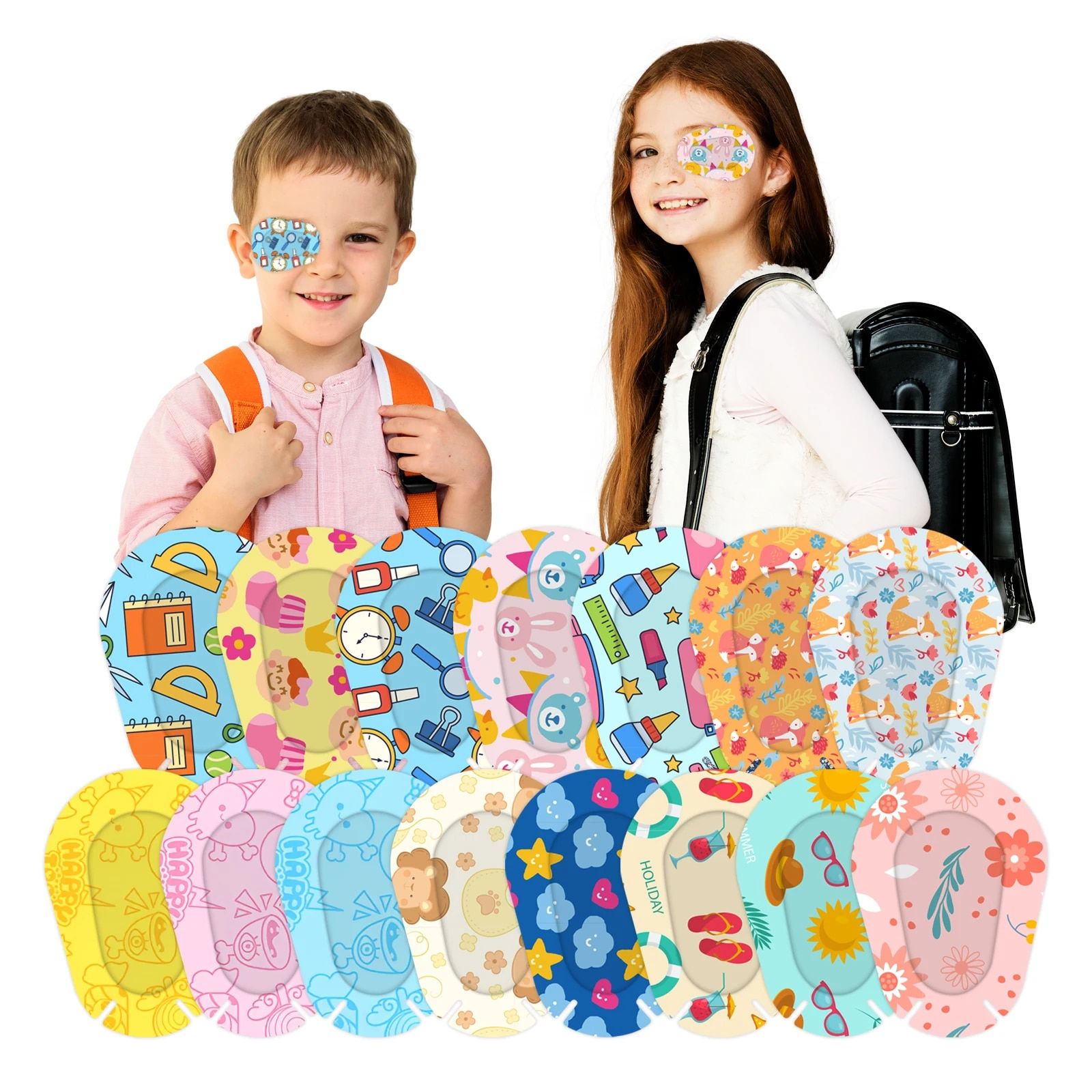 30Pcs Kids Eye Patches Cartoon Adhesive Breathable Amblyopia Bandage Amblyopia P