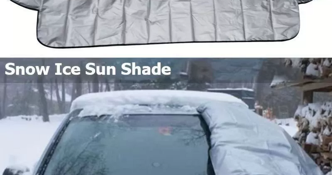 Universal Car Windshield Snow Cover - Frost Ice Rain & Sun Protector for Most Ca