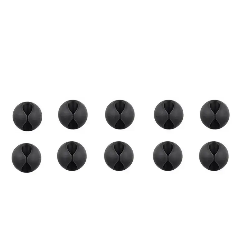 Thumbnail: 10/20pcs Car Cable Clip Winder Organizer Round Charger Cord Clip Desk Tidy Manag