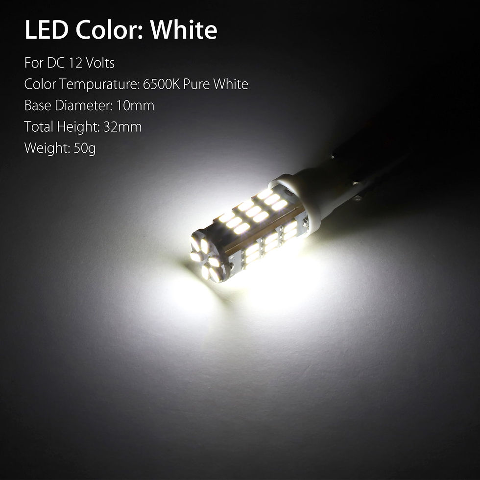 Thumbnail: RV Interior LED Light Bulbs, EEEkit 20pcs Bright T10 194 42-SMD 12V Car Bac..