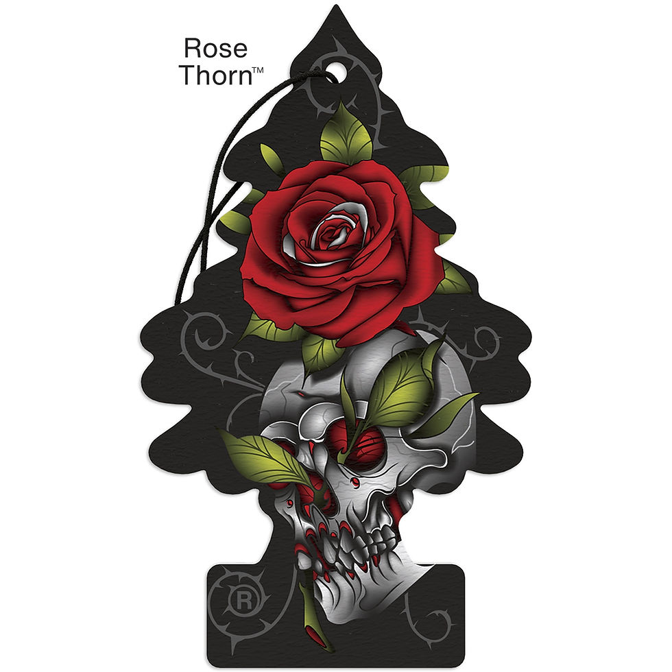 Thumbnail: Little Trees Auto Air Freshener, Hanging Card, Rose Thorn Fragrance 3-Pack