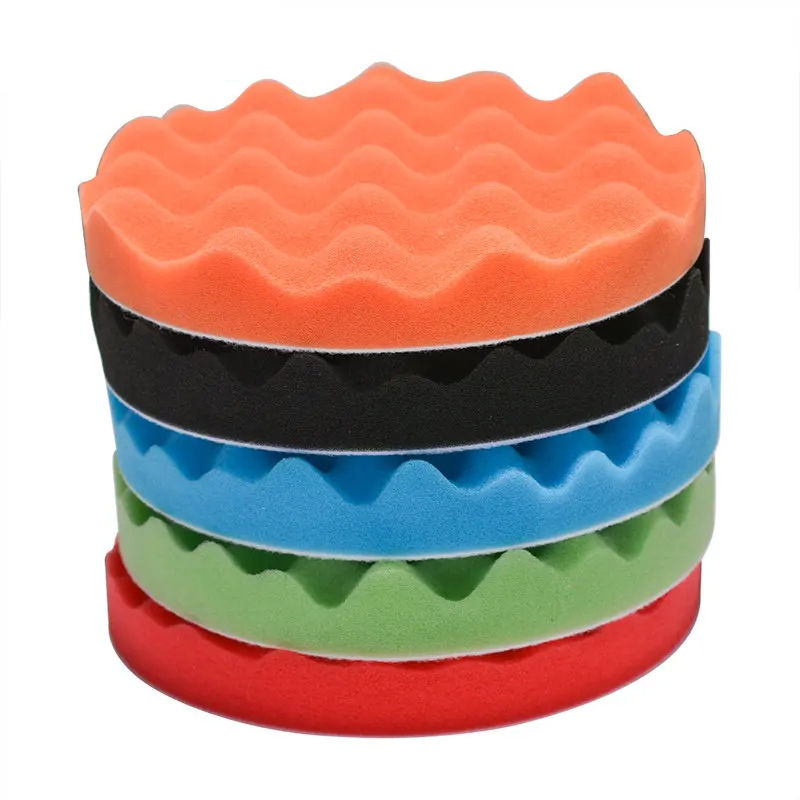 Thumbnail: 5Pcs 150/180mm Car Polishing Pads 5/6/7inch Sponge Polisher Clean Waxing Tool Au