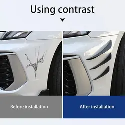 Thumbnail: 4/6Pcs Car Front Bumper Lip Decoration Diffuser Shunt Fin Body Spoiler Canard Va