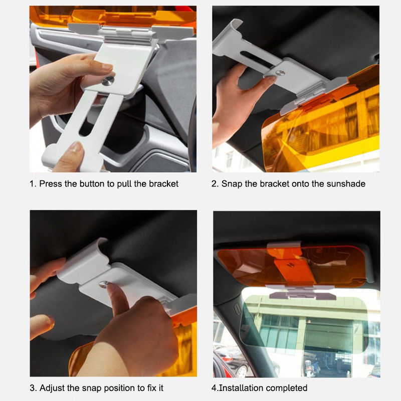 Thumbnail: SEAMETAL 1pc Car Sun Visor UV Blocking Anti Glare Sun Shade Polarized Anti-Dazzl