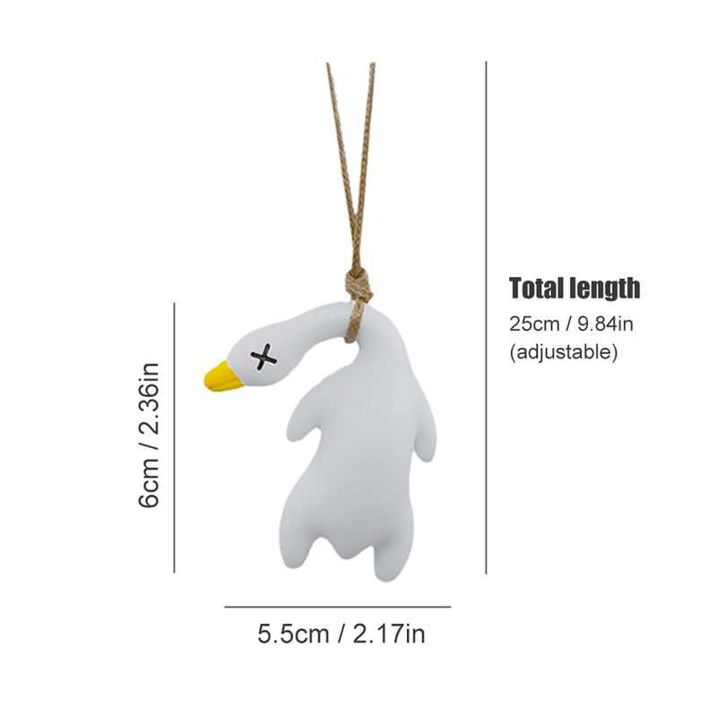 Thumbnail: Funny Swing Goose Roasted White Roast Duck Car Pendant Swing Duck Car Hanging Or
