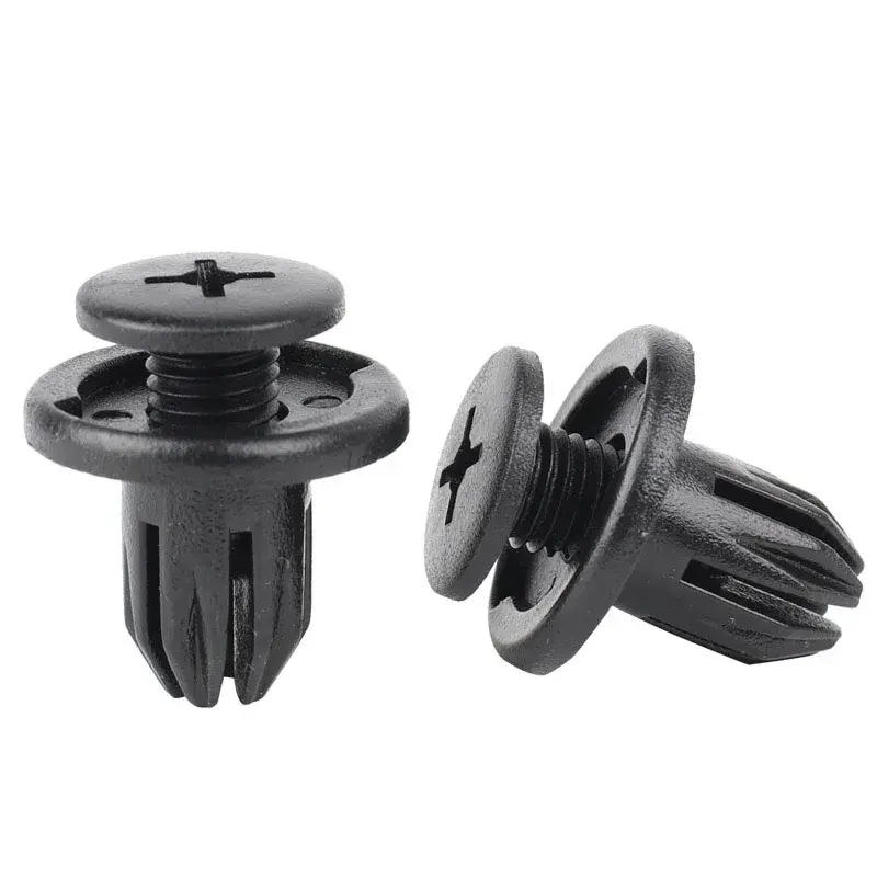 Thumbnail: Car 8mm Hole Plastic Rivets Fastener Push Clip Black Auto Vehicle Door Trim Pane