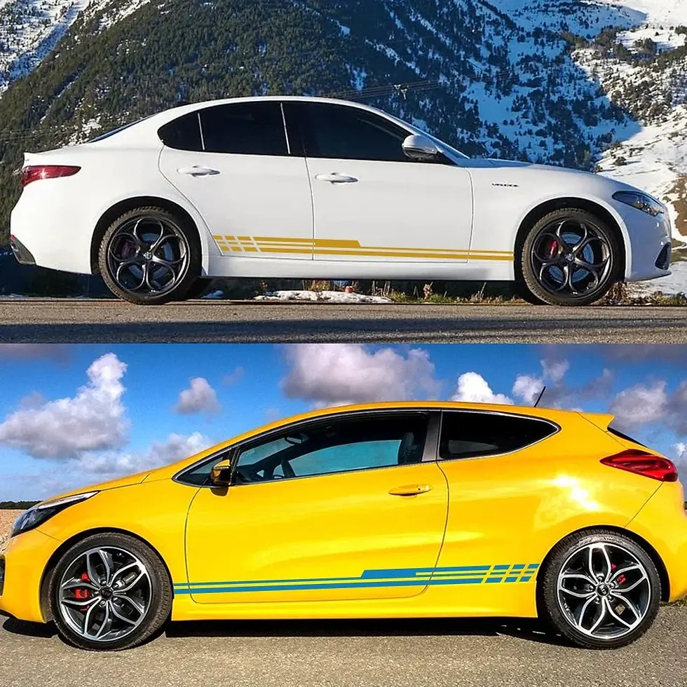 Thumbnail: 2PCS Universal Car Side Body Stickers Vinyl Film Decals Auto Accessories For Suz